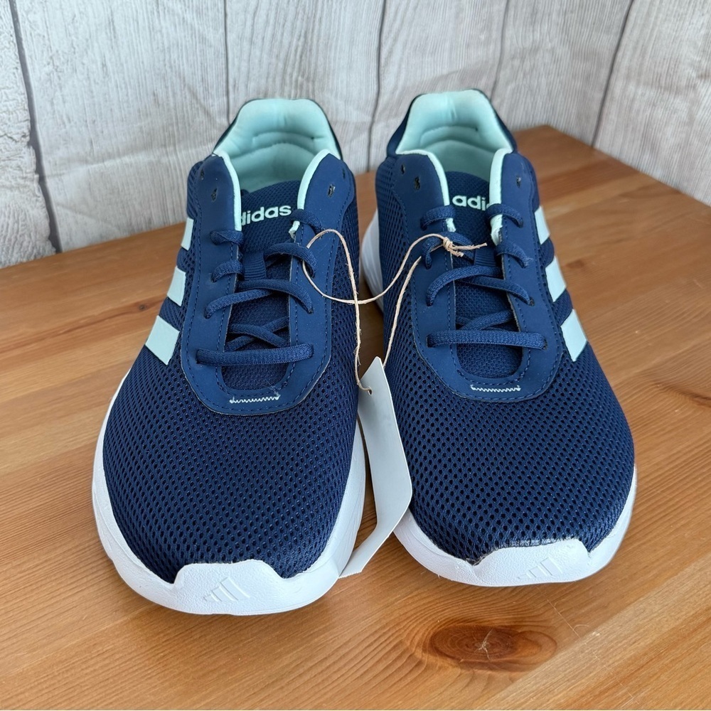 NEW ADIDAS Cloudform Comfort Sneakers Dark Blue/Halo Mint/Cloud White Woman’s 7 - Picture 3 of 5